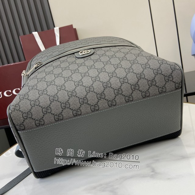 Gucci專櫃古馳最新款2025早春系列雙G圖案男士雙肩背包 jh2070型號：821938